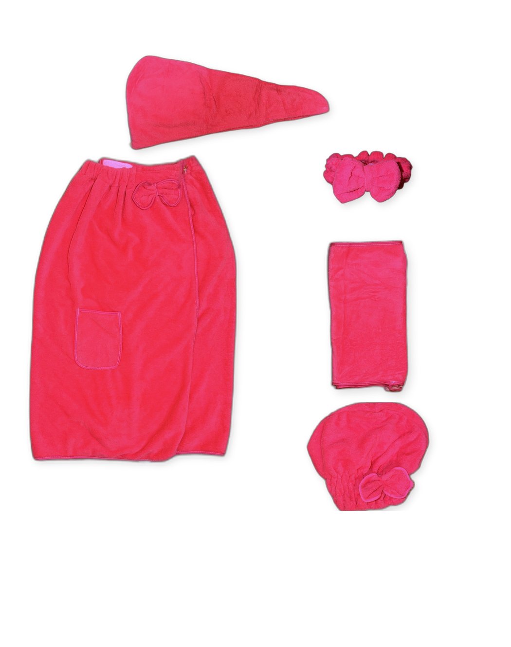 Coral Pink 5-Piece Spa Set